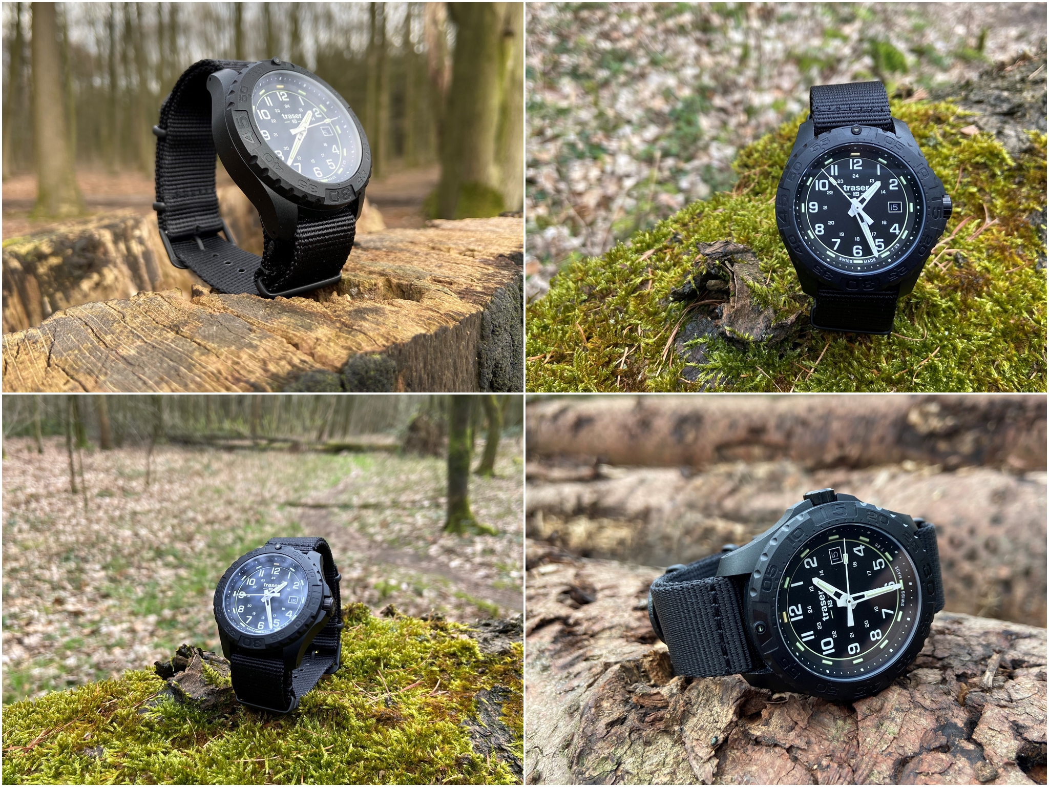 Traser P96 OdP Evolution Black Outdoor-Uhr in Wald und Flur
