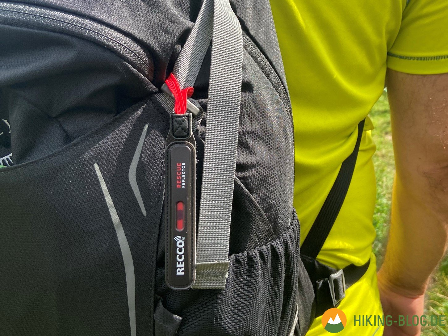 RECCO-Reflektor zum Nachrüsten am Rucksack
